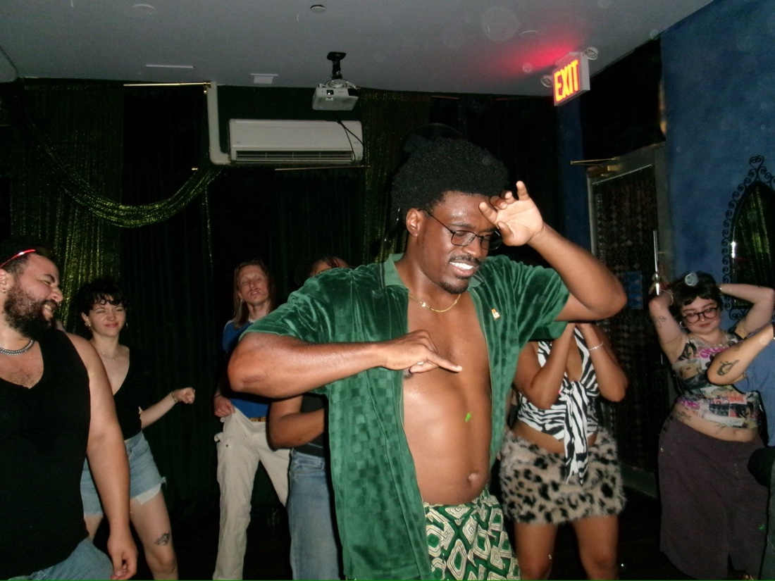 Friends dancing at Boyfriend Co-op