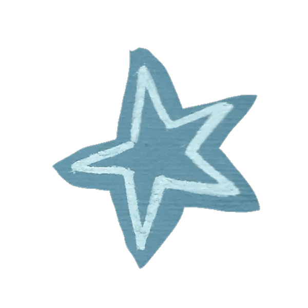 Blue star sticker