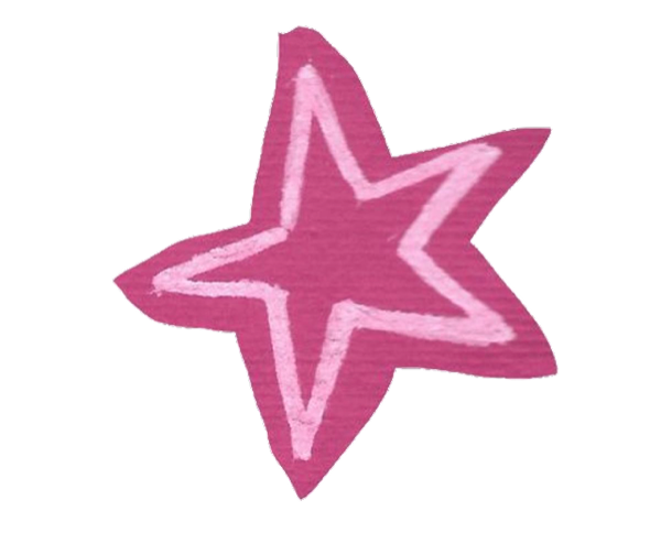 Pink star sticker