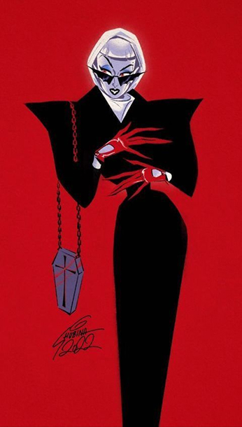 Stylized villainess illustration